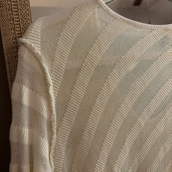 We The Free People Cream Striped Knot Tunic - Picture 6 of 7